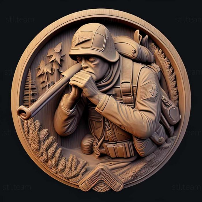 3D model World War II Sniper Call to Victory game (STL)